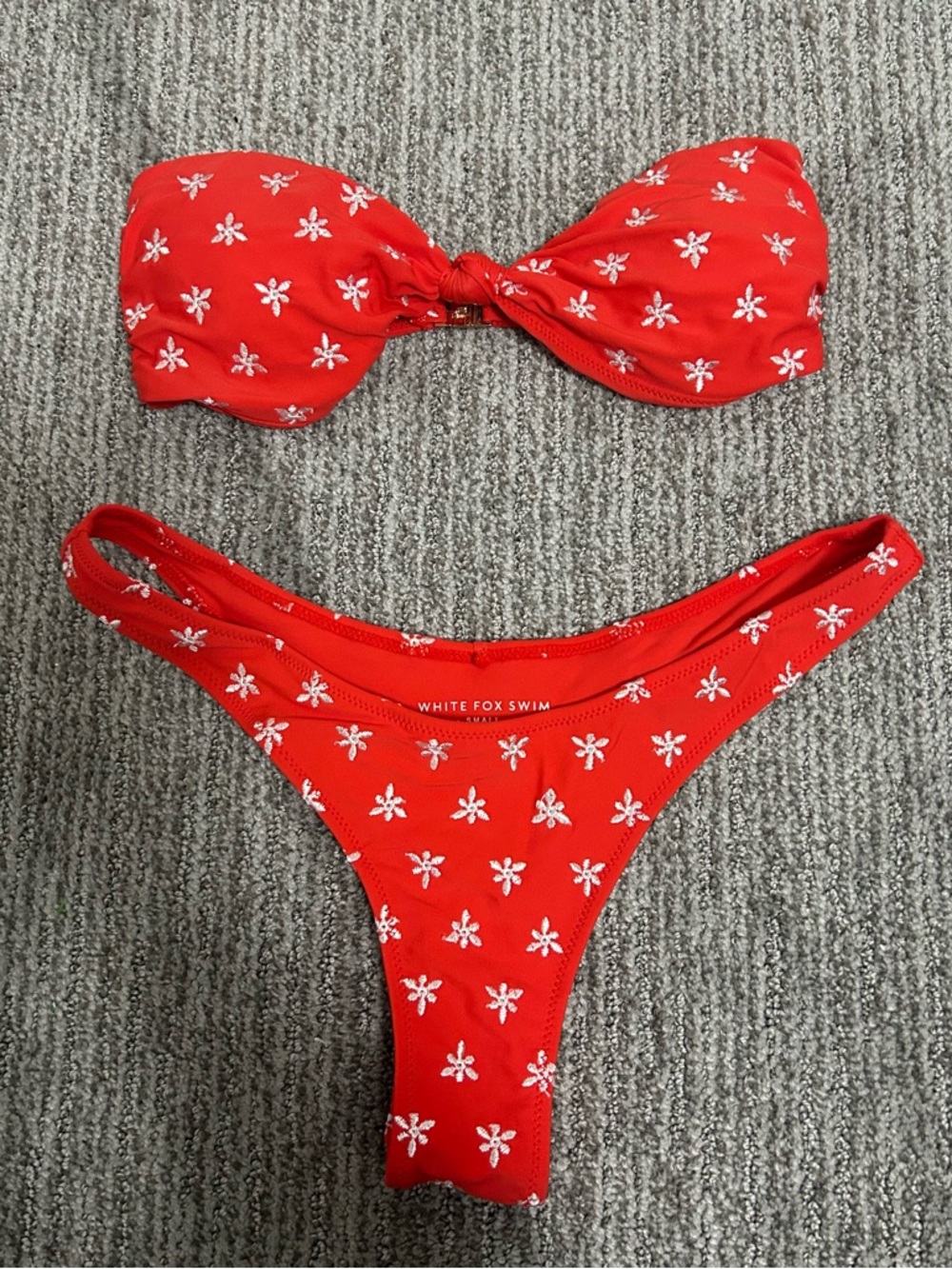 White fox bikini set